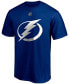 Men's Brayden Point Big and Tall Blue Tampa Bay Lightning Authentic Stack Name and Number T-shirt