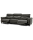 Фото #2 товара CLOSEOUT! Jazlo 3-Pc. Leather Sectional with 2 Power Recliners, Created for Macy's