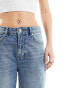 ASOS DESIGN barrel leg jean in mid blue Голубой, W25 L32 - фото #3