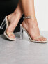 ASOS DESIGN Wide Fit Norton clear barely there heeled sandals