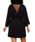 Plus Size Molly Soft Knit Blend Dotted Mesh Robe