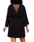 ფოტო #2 პროდუქტის Plus Size Molly Soft Knit Blend Dotted Mesh Robe