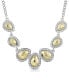 Фото #1 товара 2028 silver-Tone and Gold-Tone Teardrop Collar Necklace