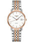 Men's Swiss Automatic The Longines Elegant Collection Two-Tone Stainless Steel Bracelet Watch 37mm L48105127