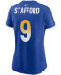 ფოტო #3 პროდუქტის Women's Matthew Stafford Royal Los Angeles Rams Name Number T-shirt