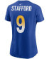 Women's Matthew Stafford Royal Los Angeles Rams Name Number T-shirt