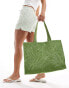 Accessorize jacquard tote bag in green