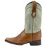 Фото #3 товара Ferrini Santa Fe Square Toe Cowboy Mens Brown, Green Casual Boots 12871-55