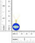 ფოტო #3 პროდუქტის Cubic Zirconia & Enamel Evil Eye Disc Pendant Necklace in 14k Gold-Plated Sterling Silver, 16" + 2" extender