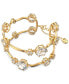 ფოტო #1 პროდუქტის Crystal Double-Row Bangle Bracelet