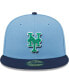 Фото #3 товара Men's Light Blue, Navy New York Mets Green Undervisor 59FIFTY Fitted Hat