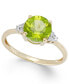 ფოტო #1 პროდუქტის Peridot (2 ct. t.w.) and Diamond Accent Ring in 14k Gold