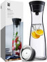 Фото #2 товара WMF Basic water carafe, 1.0l, height 29 cm, glass carafe, silicone lid, CloseUp-closure, silver