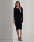 ფოტო #1 პროდუქტის Women's Button-Trim Rib-Knit Cotton-Blend Dress