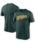 Фото #1 товара Men's Green Oakland Athletics Wordmark Legend T-shirt