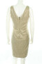 Фото #2 товара Lauren Ralph Lauren Womens Chevron Sequin Sleeveless Sheath Dress Tan Size 10