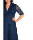 Women's Plus Size Mademoiselle Lace Cocktail Dress with Sleeves 3X - фото #4