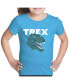 ფოტო #2 პროდუქტის Big Girl's Word Art T-shirt - T-Rex Head