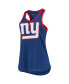 Фото #4 товара Women's Royal New York Giants Tater Tank Top