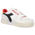 Фото #4 товара Diadora Davis Leather Lace Up Mens White Sneakers Casual Shoes 177354-C9454