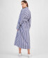 Фото #2 товара Women's Striped Long-Sleeve Cotton Shirtdress