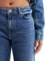 ONLY Jaci mid rise straight jeans in mid blue wash