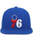 Фото #2 товара Men's Royal Philadelphia 76ers Core Side Snapback Hat