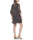 ფოტო #2 პროდუქტის Women's 3/4-Sleeve Printed Chiffon Dress
