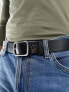 PS Paul Smith outline zebra detail leather belt in black