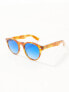 Фото #3 товара Spitfire cut ninety five round sunglasses in tort with blue lens