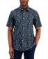 Men's Refined Paisley Print Woven Button-Down Short-Sleeve Shirt, Created for Macy's