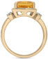 Citrine (2-1/3 ct. t.w.) & Lab-Grown White Sapphire (1/20 ct. t.w.) Statement Ring in 14k Gold-Plated Sterling Silver