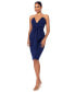 Women's Strapless Bow-Front Scuba Crepe Dress