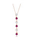 Фото #1 товара Sterling Silver Round CZ Long Pendant Necklace- Sterling Silver, Rose Gold or Gold Plated