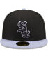 ფოტო #3 პროდუქტის Men's Black Chicago White Sox Side Patch 59FIFTY Fitted Hat