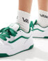 Vans hylane chunky leather trainers in white and green