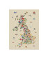 Фото #1 товара Michael Tompsett Animal Map of Great Britain & Ni For Children and Kids Beige Canvas Art - 15" x 20"