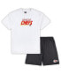 Men's White, Charcoal Kansas City Chiefs Big and Tall T-shirt and Shorts Set