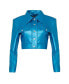 Фото #1 товара Women's Shoulder Pad Crop Jacket