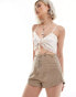 Reclaimed Vintage limited edition festival western hotpants in suede