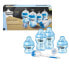 Фото #1 товара Набор из 4 детских бутылочек Tommee Tippee. 2 по 150 мл, 2 по 260 мл, пустышка, ершик. Синий.