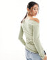 Фото #8 товара 4th & Reckless off shoulder top in sage