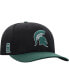 ფოტო #1 პროდუქტის Men's Black, Green Michigan State Spartans Two-Tone Reflex Hybrid Tech Flex Hat