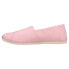 Фото #3 товара TOMS Alpargata Canvas Slip On Womens Pink Flats Casual 10017736T