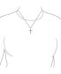 ფოტო #2 პროდუქტის CZ Pave Accent Religious Love Of God Modern Fashion Heart & Infinity Cross Pendant Necklace For Women Teens Two Tone Rhodium Plated Brass