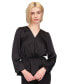 Фото #1 товара MICHAEL Women's Satin Faux Wrap Top