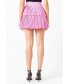 Фото #5 товара Women's Shiny Pu Pleated Mini Skirt