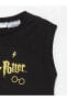 LCW Kids Bisiklet Yaka Harry Potter Baskılı Kız Çocuk Şortlu Pijama Takımı