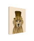 Фото #2 товара Fab Funky Golden Retriever, Hat and Bow Canvas Art - 36.5" x 48"