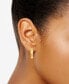 ფოტო #2 პროდუქტის Polished and Diamond Cut Flat Round Hoop Earrings in 14K Yellow Gold, 20mm